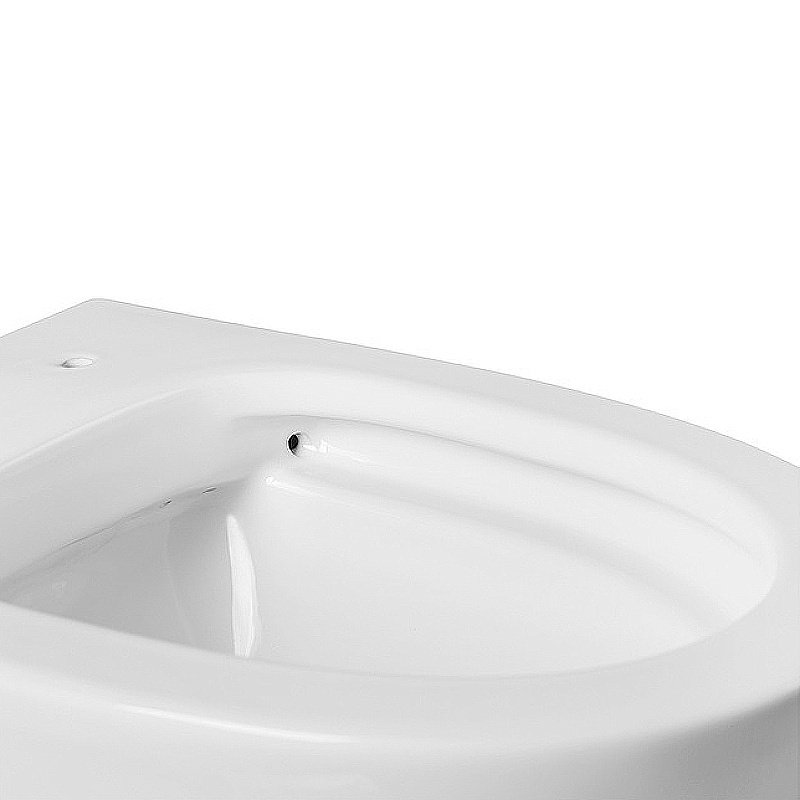 Унитаз подвесной Aquatek Ника AQ2009-00 белый, с крышкой микролифт, безободковый купить в интернет-магазине Sanbest