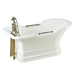 Ванна Migliore Impero Podium 25811 180х87 белая,бронза купить в интернет-магазине Sanbest