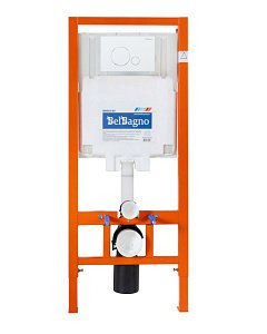 Унитаз подвесной BelBagno SENSO-R BB017CHR инсталляцией и белой кнопкой купить в интернет-магазине Sanbest
