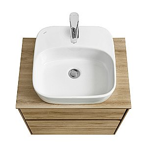 Тумба со столешницей Акватон Либерти 60 дуб эльвезия для ванной в интернет-магазине Sanbest