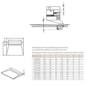 Душевая плита с лотком Radaway RadaDrain Basic 159х79 5DLA1608A/5R115B купить в интернет-магазине Sanbest