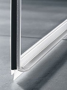 Душевой уголок Kermi Raya RA 1GR+TWD 100x80 стекло прозрачное/профиль хром правый купить в интернет-магазине Sanbest