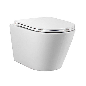 Унитаз подвесной Aquatek ВЕГА AQ1904T-00+INS-0000012 белый, безободковый, с крышкой микролифт, слив-торнадо, с инсталляцией, без кнопки купить в интернет-магазине Sanbest