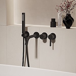 Смеситель для ванны Vincea Villa VTFW-1VL1MB черный купить в интернет-магазине сантехники Sanbest