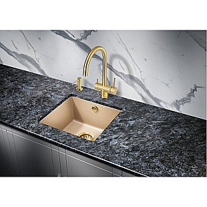 Мойка кухонная Milacio Leon 45 Cuarzo MC.77094 бежевая купить в интернет-магазине сантехники Sanbest