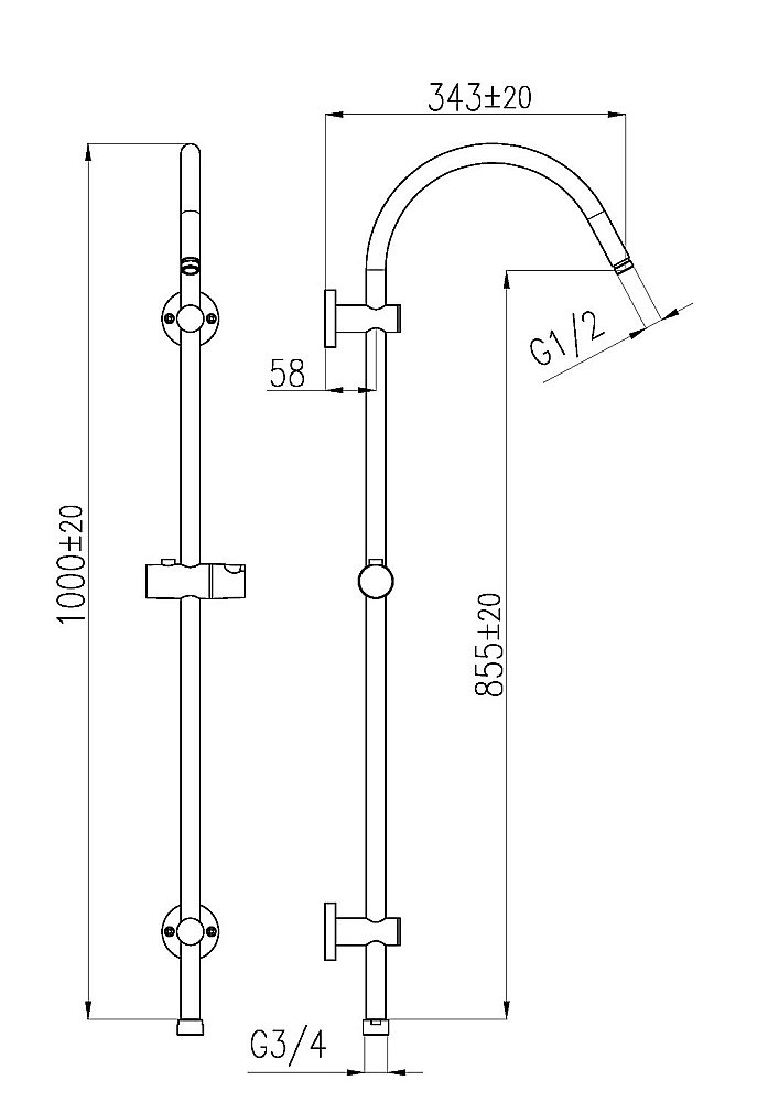Душевая система Rav-Slezak SK0070Z золото купить в интернет-магазине сантехники Sanbest