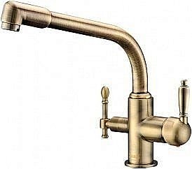 Смеситель для кухни Zorg Sanitary ZR 319 YF-33 BR Бронза купить в интернет-магазине сантехники Sanbest