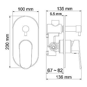 Смеситель для душа WasserKRAFT Donau 5341 купить в интернет-магазине сантехники Sanbest