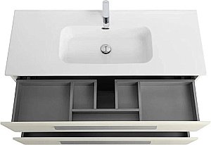 Тумба с раковиной Cezares ECO-CER-N 120 ECO-CER-N-1200-2C-SO-AS-P альпака брашированная для ванной в интернет-магазине Sanbest