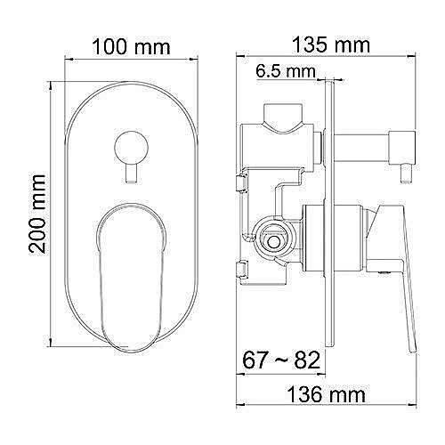 Смеситель для душа WasserKRAFT Donau 5341 купить в интернет-магазине сантехники Sanbest