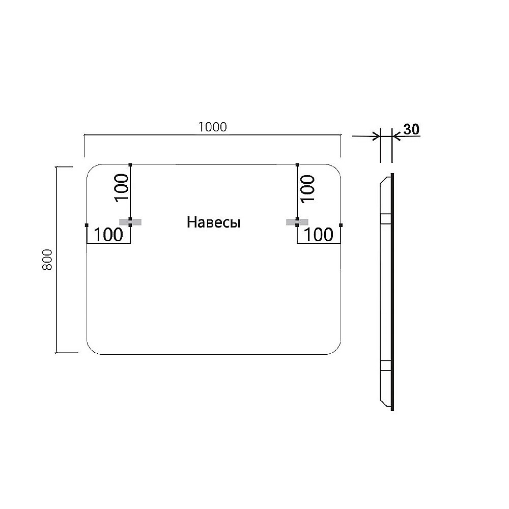 Зеркало LED Vincea VLM-3VC100-2 100×80 в ванную от интернет-магазине сантехники Sanbest