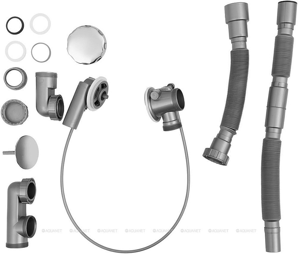 Слив-перелив для ванны Aquanet 339430 хром купить в интернет-магазине сантехники Sanbest