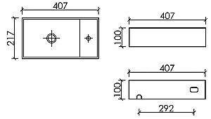 Раковина Ceramica Nova Element CN6051MW белая матовая купить в интернет-магазине Sanbest