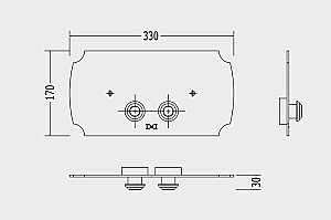 Кнопка для инсталляции Devon&Devon DEPLCR хром купить в интернет-магазине сантехники Sanbest
