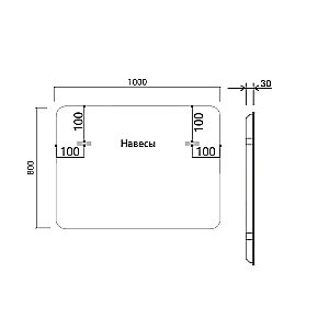 Зеркало LED Vincea VLM-3VC100-2 100×80 в ванную от интернет-магазине сантехники Sanbest