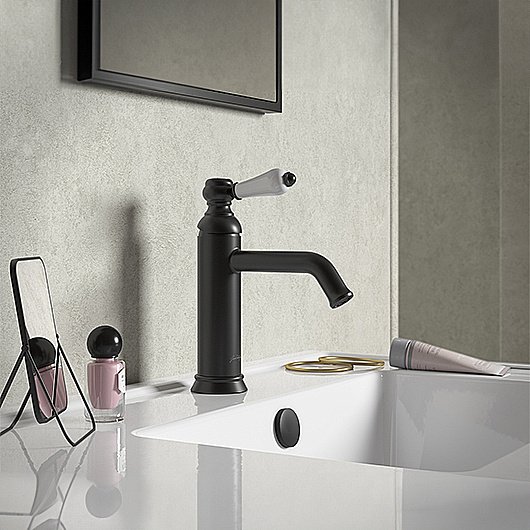 Cмеситель для раковины Jacob Delafon LOUISE E24360-BL черный матовый купить в интернет-магазине сантехники Sanbest