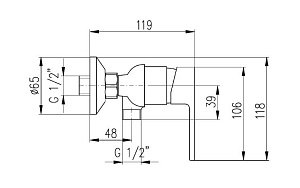 Смеситель для душа Rav-Slezak VLTAVA VT481.5CMATZ купить в интернет-магазине сантехники Sanbest