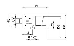 Смеситель для душа Rav-Slezak VLTAVA VT481.5CMATZ купить в интернет-магазине сантехники Sanbest
