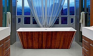 Ванна акриловая Lagard Vela lgd-vla-bw 168х80 белая,коричневая купить в интернет-магазине Sanbest