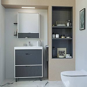 Зеркальный шкаф Mixline Байкал 539809 60 купить в интернет-магазине сантехники Sanbest