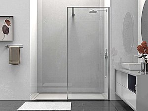 Душевое ограждение Vincea Walk-In VSW-1HS100CL 100 стекло прозрачное/профиль хром купить в интернет-магазине Sanbest