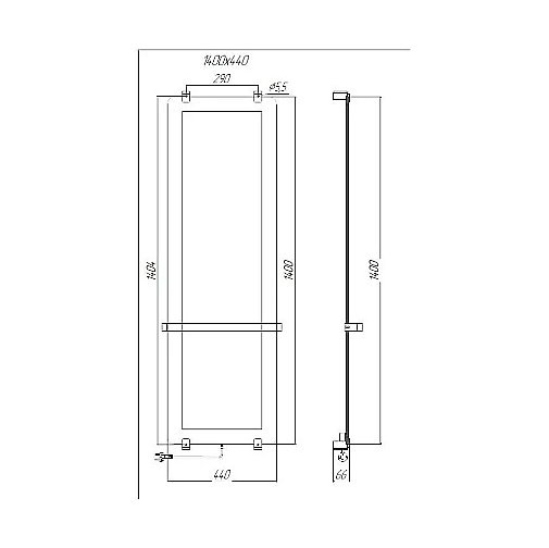 Полотенцесушитель Allen Brau Infinity 140х44 8.21004.31 черный матовый купить в интернет-магазине сантехники Sanbest