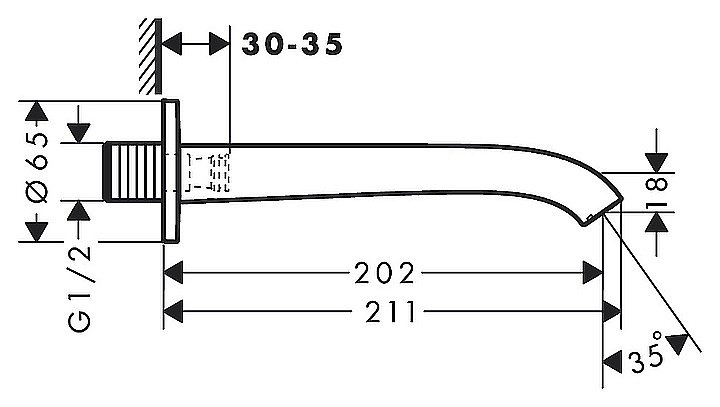 Излив Hansgrohe Vivenis 7541067 черный матовый купить в интернет-магазине сантехники Sanbest