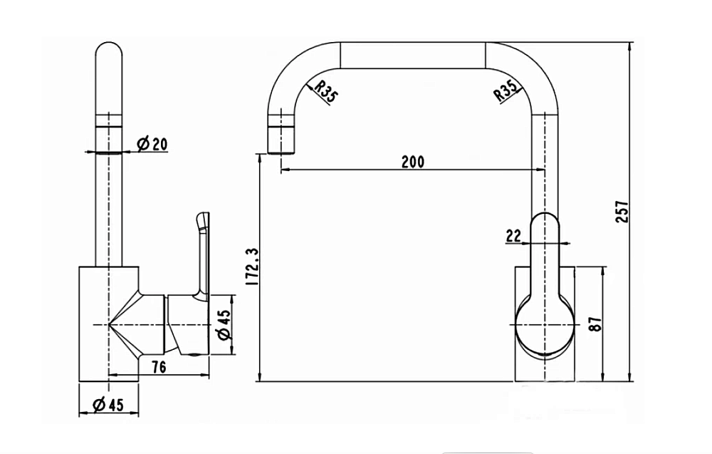 Смеситель для кухни BRAVAT Stream F73783C-1A купить в интернет-магазине сантехники Sanbest