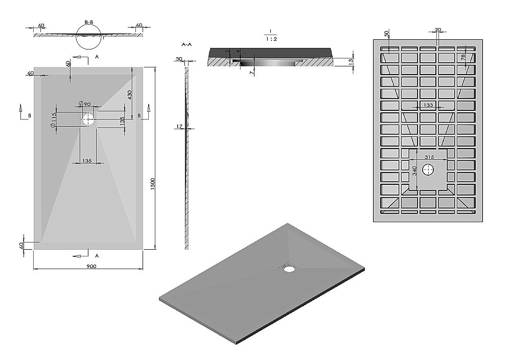 Душевой поддон Vincea VST-4SR9015W 150х90 белый матовый купить в интернет-магазине Sanbest