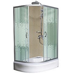 Душевой уголок без поддона МОНОМАХ ДУ 90/70/180 МЗ L/R 10000005878 90x70 стекло прозрачное с рисунком/профиль хром купить в интернет-магазине Sanbest