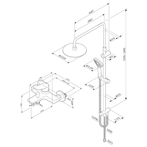 Душевая колонна AM.PM X-JOY F43885A14 белый купить в интернет-магазине сантехники Sanbest