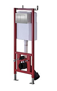 Инсталляция для унитаза D&K DI8140116 кнопка хром купить в интернет-магазине сантехники Sanbest