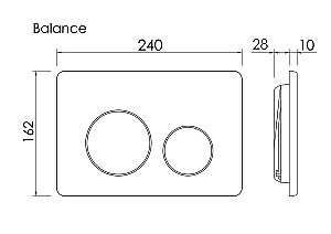 Кнопка для инсталляции Ceramica Nova Balance CN12-001BN брашированный никель купить в интернет-магазине сантехники Sanbest