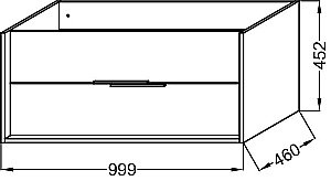 Тумба с раковиной Jacob Delafon VIVIENNE 100 белая для ванной в интернет-магазине Sanbest