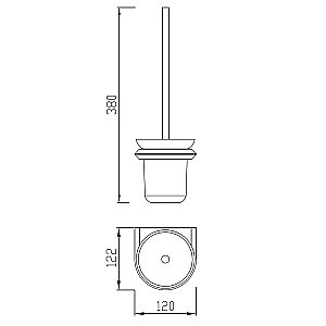 Ершик для унитаза ABBER Nord AA1532SP сатин купить в интернет-магазине сантехники Sanbest