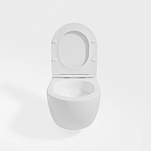 Унитаз подвесной Vincea Evo VT1-34ST, белый, с крышкой микролифт, безободковый, слив-торнадо купить в интернет-магазине Sanbest