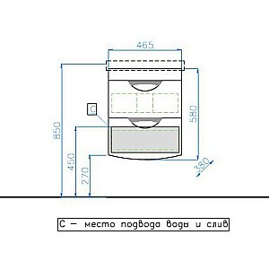 Тумба с раковиной подвесная Style Line ЖАСМИН 2 50 белая для ванной в интернет-магазине Sanbest