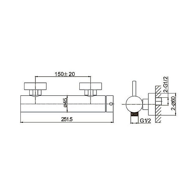 Смеситель для душа Caprigo Don 53-016-CRM хром купить в интернет-магазине сантехники Sanbest