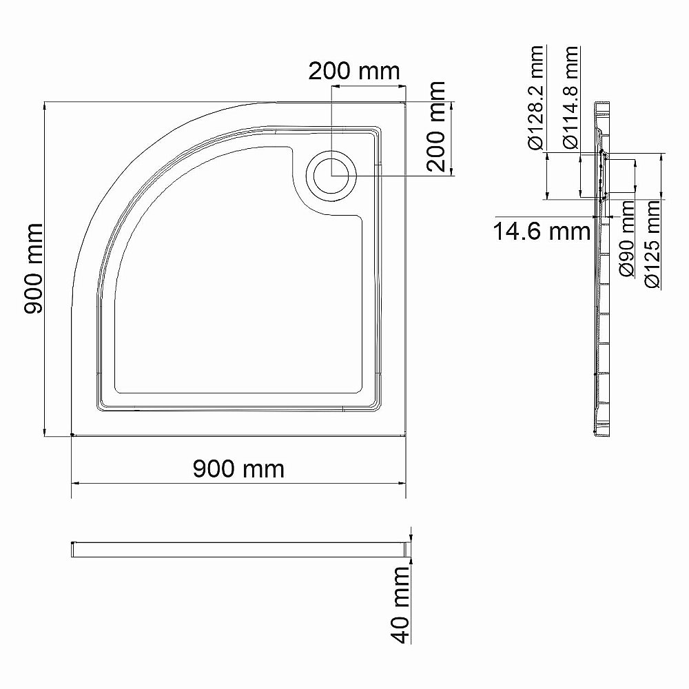 Душевой поддон WasserKRAFT Salm 27T01 90хх90 купить в интернет-магазине Sanbest