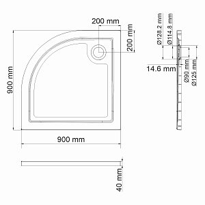 Душевой поддон WasserKRAFT Salm 27T01 купить в интернет-магазине Sanbest