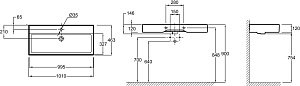 Раковина Jacob Delafon VIVIENNE 101 EXBJ112-00 белая купить в интернет-магазине Sanbest