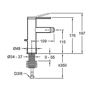 Смеситель для биде Jacob Delafon GRANDS BOULEVARDS E77982-4A-CP хром купить в интернет-магазине сантехники Sanbest