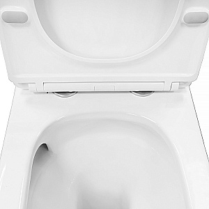 Унитаз напольный Azario Milagro AZ-8502 белый, безободковый, с бачком, с крышкой микролифт, слив торнадо купить в интернет-магазине Sanbest