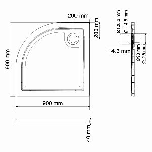 Душевой поддон WasserKRAFT Salm 27T01 90хх90 купить в интернет-магазине Sanbest