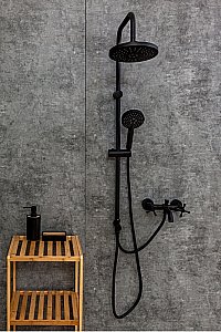 Душевая система Orange Mia M34-933b черный матовый купить в интернет-магазине сантехники Sanbest