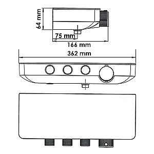Душевая система WasserKRAFT Mindel A8599.090.116.010.127.011 Thermo хром купить в интернет-магазине сантехники Sanbest