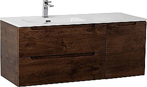 Тумба с раковиной BelBagno ETNA-1200-2C-1A-SO-RW-L/R Rovere Moro для ванной в интернет-магазине Sanbest