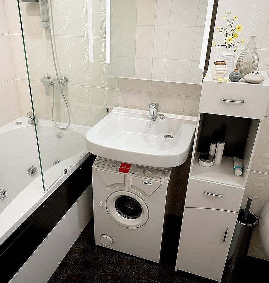 Раковина на стиральную машину Кувшинка Юни 50 белая купить в интернет-магазине Sanbest