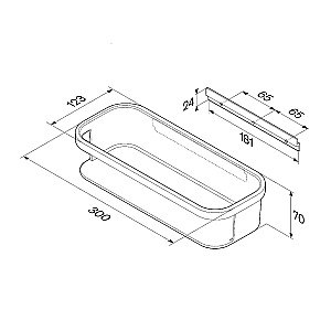Полка AM.PM Func A8F53122 черная матовая купить в интернет-магазине сантехники Sanbest