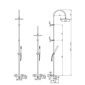 Душевая система PAINI Cox 78CR687TH1KM хром купить в интернет-магазине сантехники Sanbest